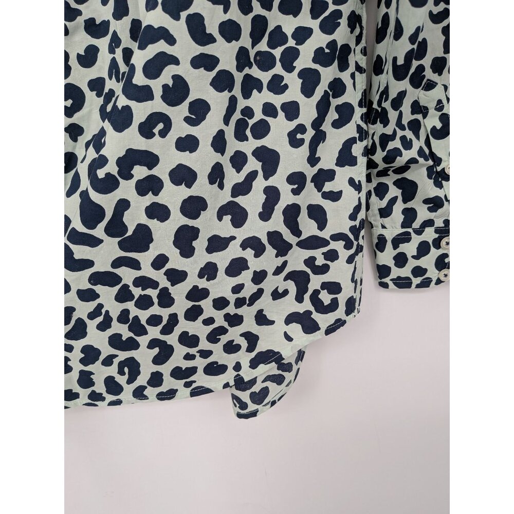 Talbots Leopard Print Button Front Top Office Pre… - image 8